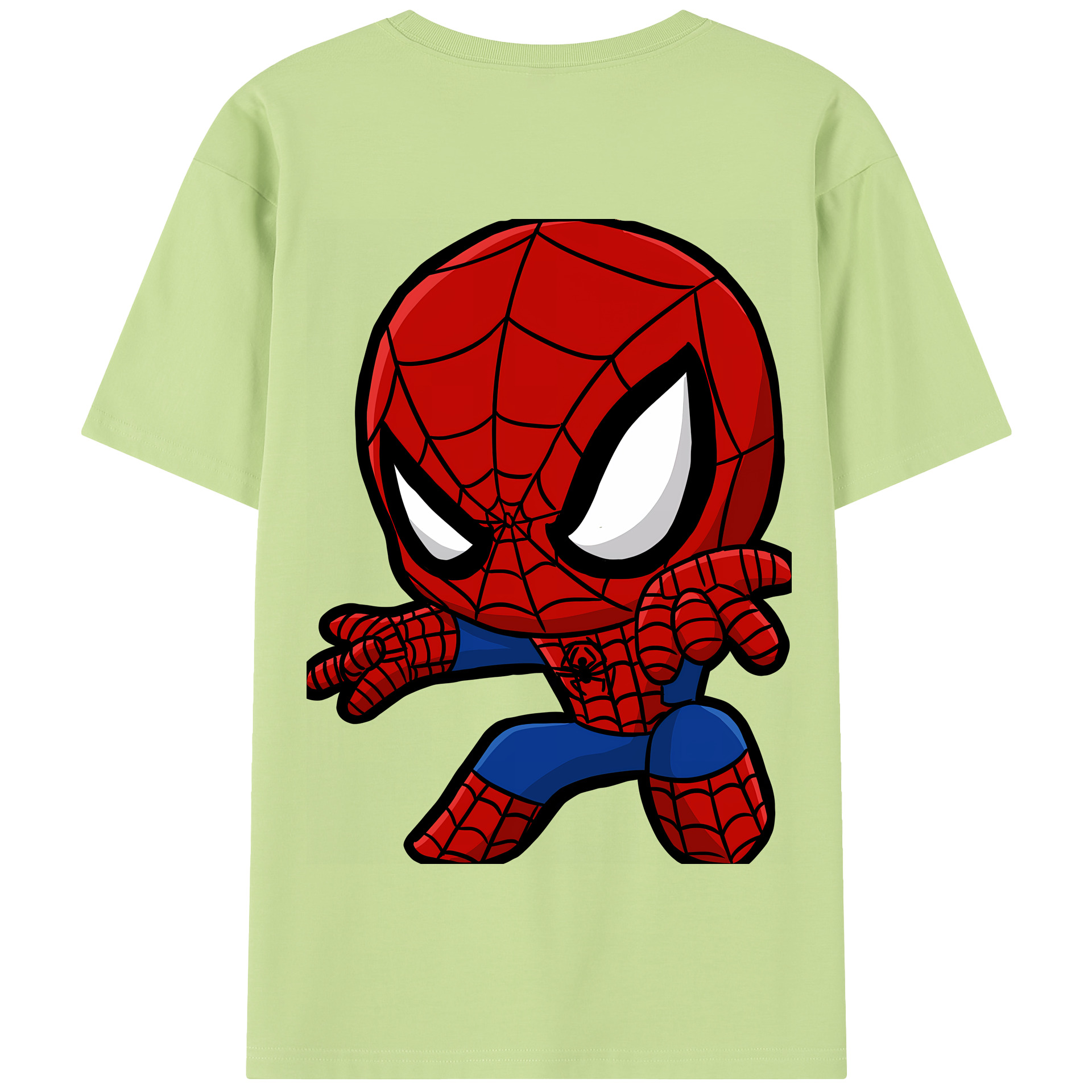 （画像用） Spider Man スパイダーマン 綿100％半袖Tシャツ（背面プリント）